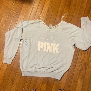 retro victoria's secret pink sweatshirt